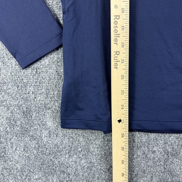 Under Armour HeatGear Shirt Mens Large Blue Long Sleeve Compression Baselayer - Picture 7 of 7